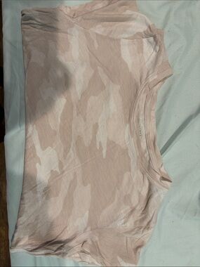 Athleta Short Sleeve Pink Camo Tee